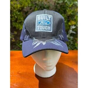 Ford Built Tough Tear Away Logo Strap Back Hat Blue/Black